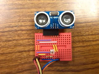 This is the dual sensor array. The sonar transceiver is the blue board ...